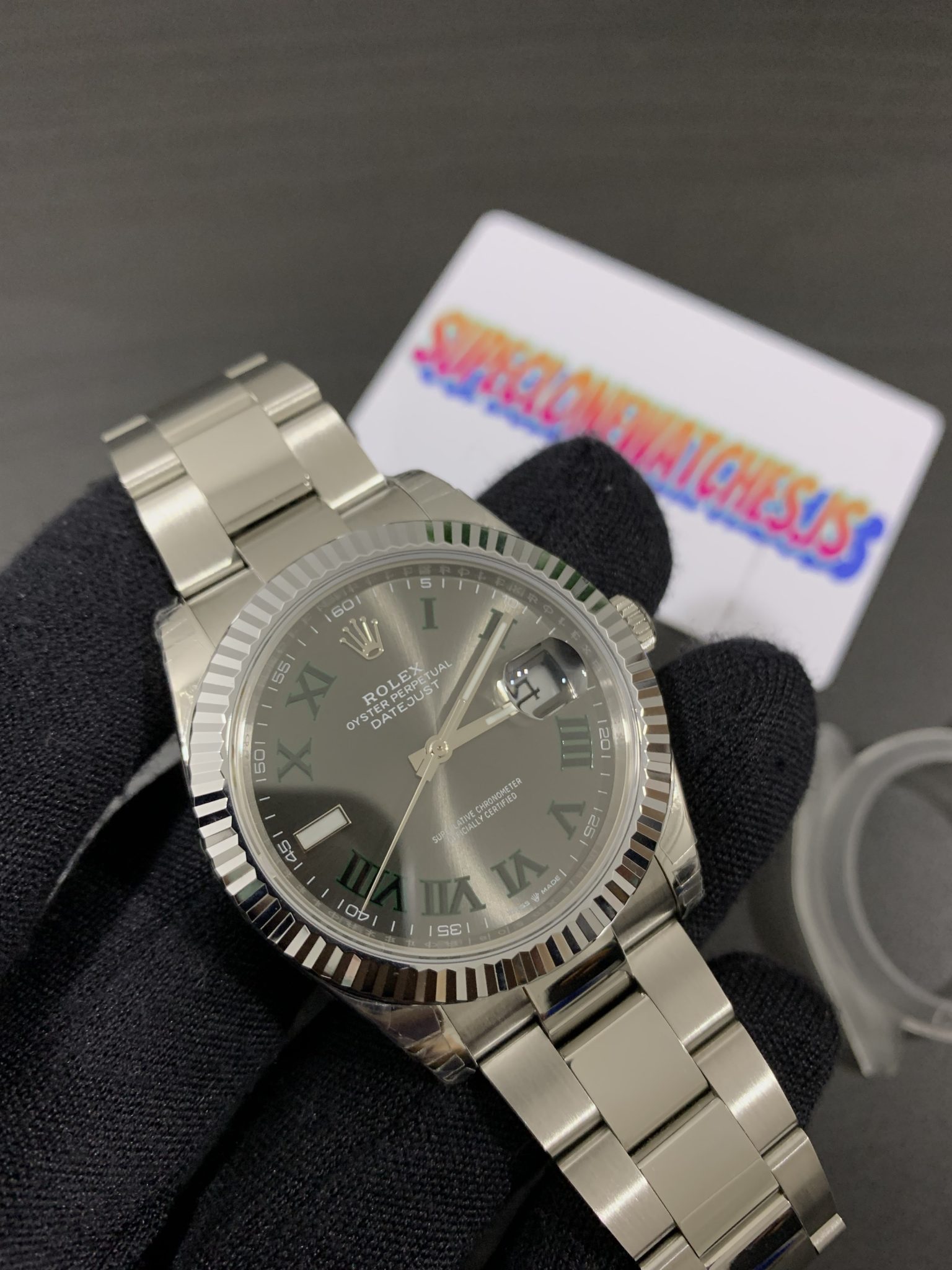 Clean Factory Rolex Datejust Wimbledon Replica L Steel