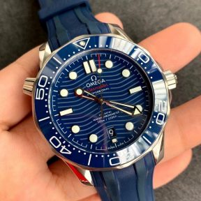 High Quality Replica Omega seamaster diver 300 m Blue rubber strap - Luxury dripstores