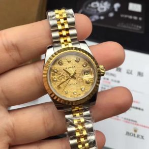 Replica Rolex lady Datejust 28mm Yellow Gold two tone