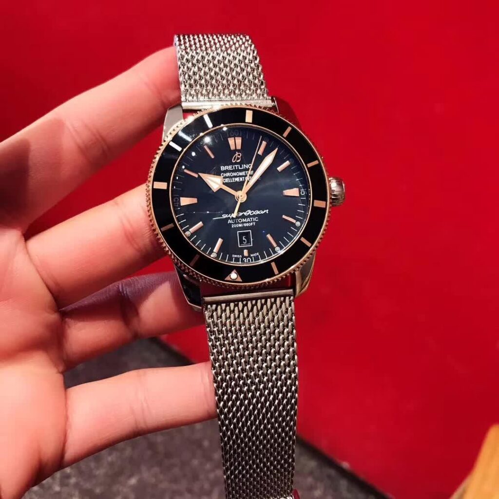 Clone Breitling Superocean Heritage II Rose Gold Hour Markers