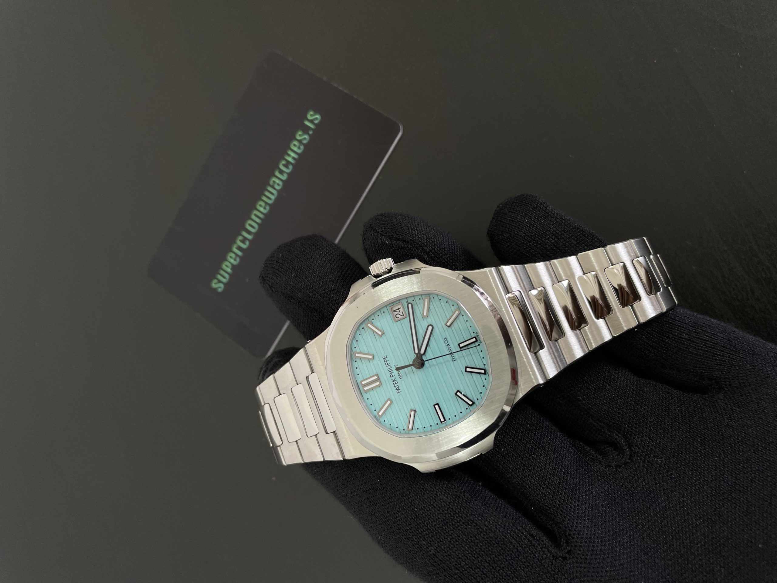 Patek Philippe Nautilus Tiffany & Co. Blue Dial 5711/1A-018– Wrist  Aficionado