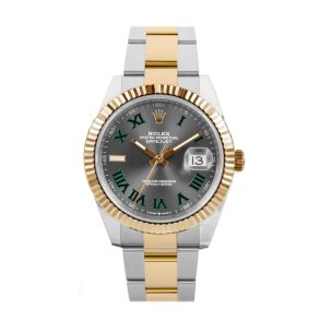 Fake Datejust Wimbledon in two Tone yellow Gold Oyster strap