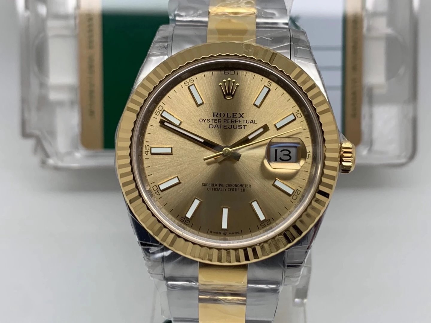 Rolex Datejust Clone • 41 MM Two-Tone Gold Dial 1 to 1 Top-Tier Replica