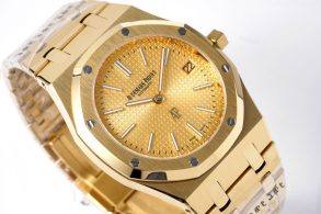 Audemars Piguet Royal Oak Reference 15202 Jumbo Yellow Gold Champagne Dial Swiss Replica Watch