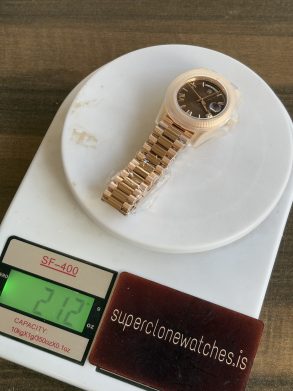 Rolex Day-Date Rose Gold Chocolate Dial 40 mm Clone