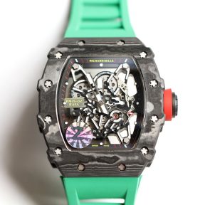 RM35-02 Rafael Nadal Green Rubber Strap Swiss Clone Movement Super Replica Watch