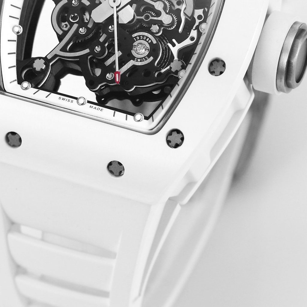 11 Replica Richard Mille RM55 Bubba Watson White Ceramic