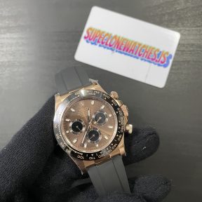 Oysterflex Rolex Daytona Ref.116515LN Rose Gold Chocolate Dial Superclone