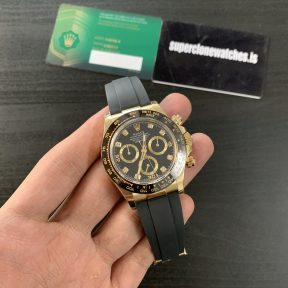 Rolex Cosmograph Daytona Oysterflex Yellow Gold Black Diamond Dial