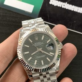 Super Clone Rolex Datejust 41 Mint Green Fluted Motif