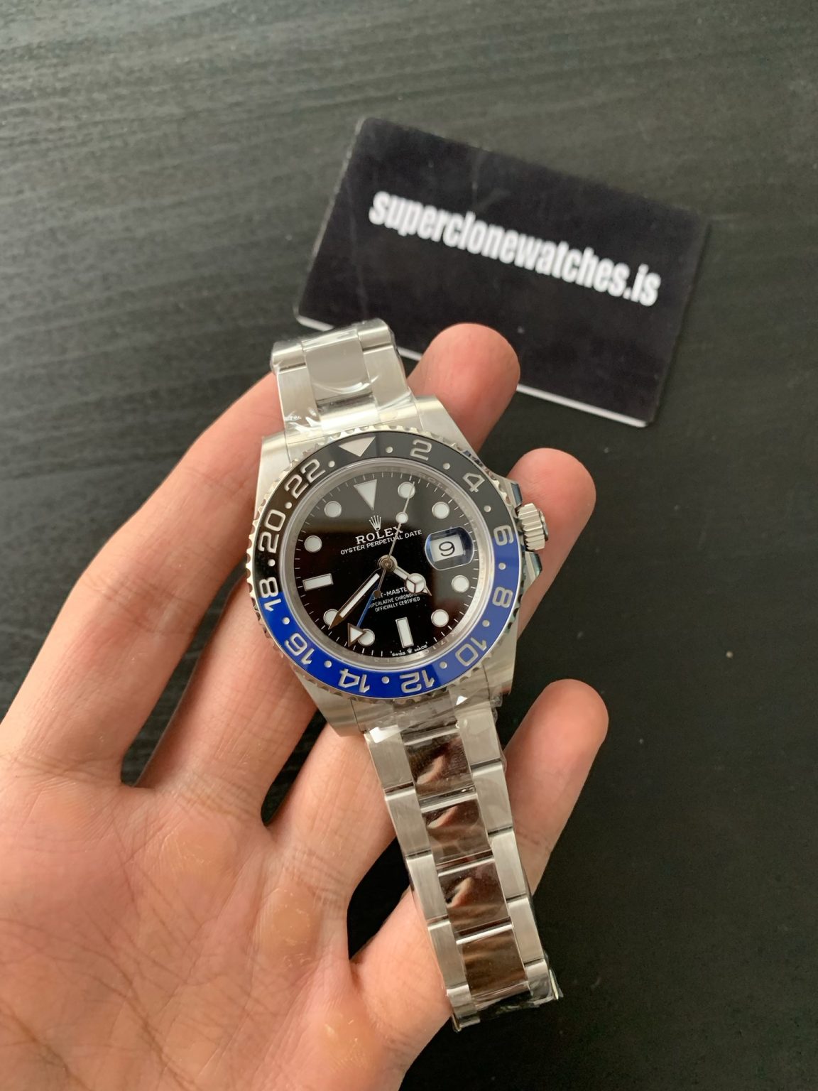 Buy Best Rolex Batman Replica GMT Master ii Oyster Online