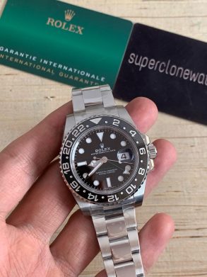 Rolex GMT Master II All Black Ref116710 Super Fake Watch With 3186 Movement
