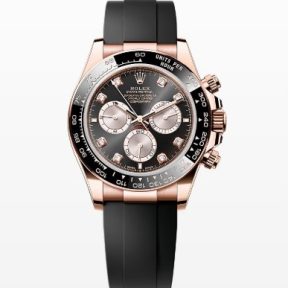 Daytona Rose Gold Oysterflex 126515 Diamond Black Dial