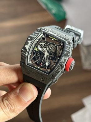 Richard mille RM35-02 Rafa Nadal Black textured Case High-End Copy