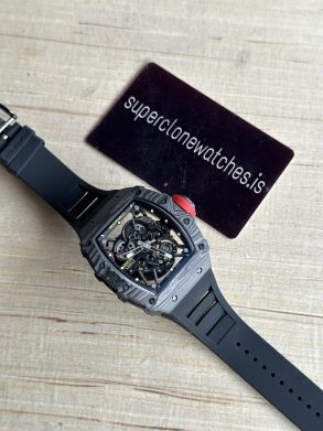 Richard mille RM35-02 Rafa Nadal Black textured Case High-End Copy