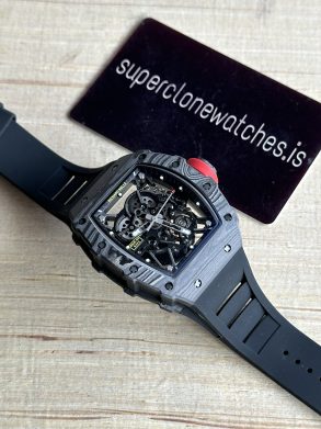 Richard mille RM35-02 Rafa Nadal Black textured Case High-End Copy