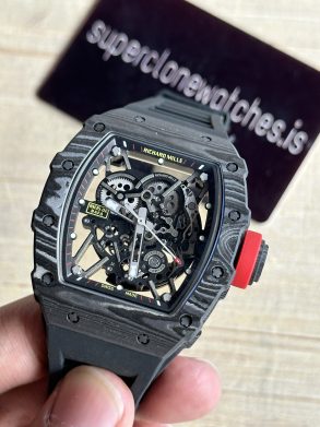 Richard mille RM35-02 Rafa Nadal Black textured Case High-End Copy