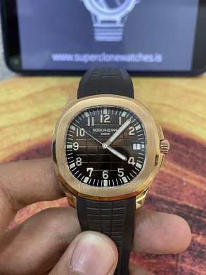 Patek Philippe Aquanuat 5167R-001 Rose Gold Brown Strap Replica