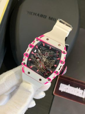 RM38-02 CA FQ Bubba Watson White And Pink Manual Winding Tourbillon High End Replica