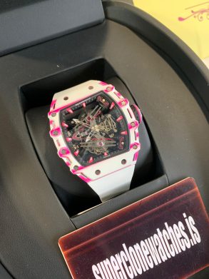 RM38-02 CA FQ Bubba Watson White And Pink Manual Winding Tourbillon High End Replica