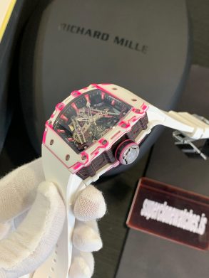 RM38-02 CA FQ Bubba Watson White And Pink Manual Winding Tourbillon High End Replica