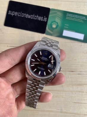 41 MM Rolex Datejust Blue Dial Clone 904L Stainless Steel