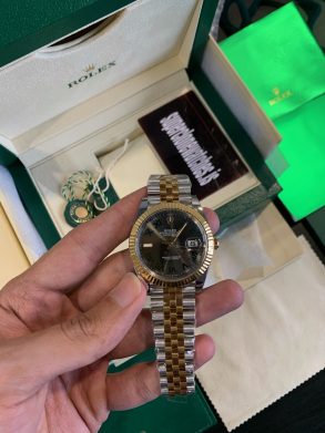 Rolex Datejust 41 Wimbledon 126333 Gold Two-Tone Swiss 3235 movement Replica