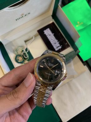 Rolex Datejust 41 Wimbledon 126333 Gold Two-Tone Swiss 3235 movement Replica