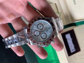 Rolex Daytona Ice Blue Platinum 126506 Exhibition Case Back 904L Stainless Steel Clone