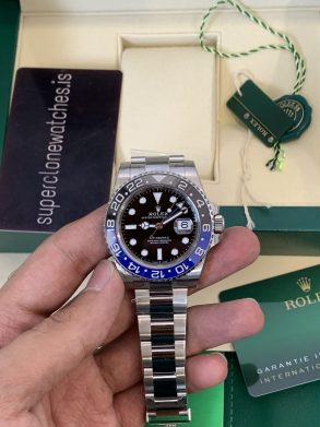 Super Replica Rolex GMT Master II Batman Ref126710BLNR Oyster Bracelet Swiss Movement