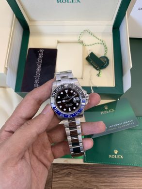 Super Replica Rolex GMT Master II Batman Ref126710BLNR Oyster Bracelet Swiss Movement