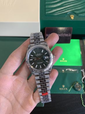 Super Clone Rolex Datejust 41 Mint Green Fluted Motif