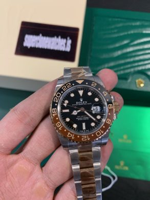 Two-Tone Rolex GMT Master ii Rootbeer ref126711CHNR Swiss 3285 Clone Movement