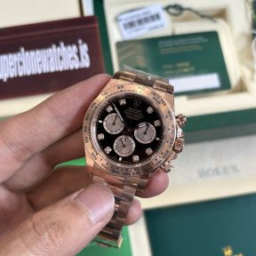 Rolex Daytona 126505 Rose Gold Black Diamond Hour Markers 4131 Movement Super Clone