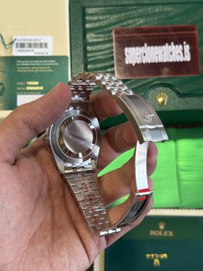 Super Clone Rolex Datejust 41 Black Dial Diamond hour Markers 3235 Movement