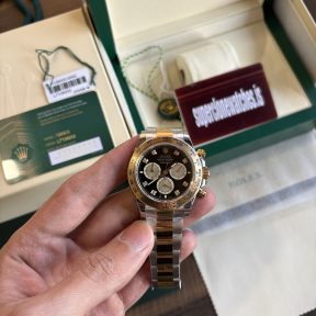 Bi-metal Rolex Daytona Diamond Set Dial Yellow Gold Top Clone Watch