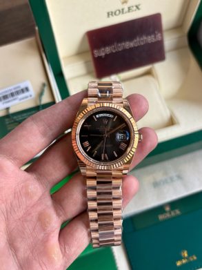Rolex Day Date 40 Oscars Rose Gold Slate Ombre Dial Super Clone