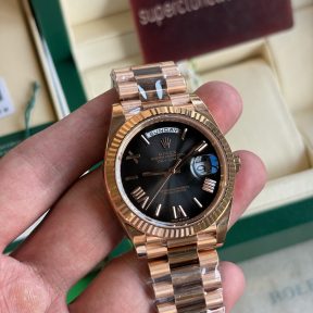 Rolex Day Date 40 Oscars Rose Gold Slate Ombre Dial Super Clone