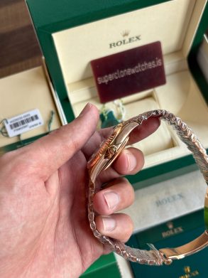 Rolex Day Date 40 Oscars Rose Gold Slate Ombre Dial Super Clone