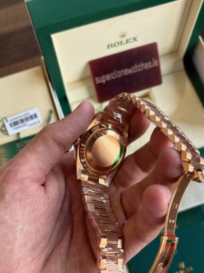 Rolex Day Date 40 Oscars Rose Gold Slate Ombre Dial Super Clone