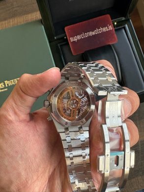 AP Royal Oak Ref26240 Silver/White Dial Chronograph 4401 Movement Super Clone