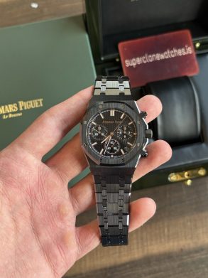 AP Royal Oak Chronograph Ceramic All Black Replica With 4401 Clone Movement