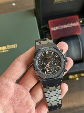 AP Royal Oak Chronograph Ceramic All Black Replica With 4401 Clone Movement