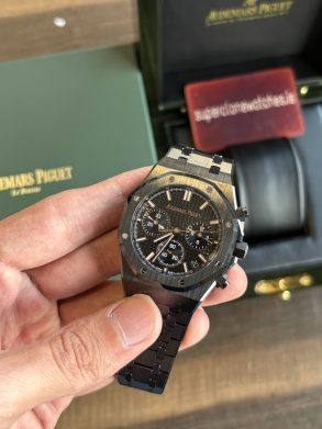 AP Royal Oak Chronograph Ceramic All Black Replica With 4401 Clone Movement