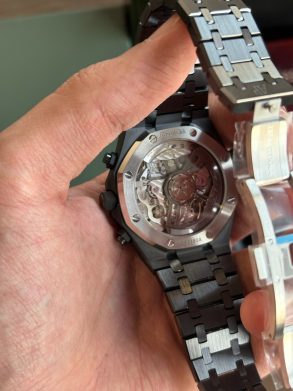 AP Royal Oak Chronograph Ceramic All Black Replica With 4401 Clone Movement