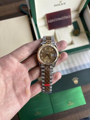 Rolex Datejust 126233 36mm Two Tone yellow Gold Motif Dial Super Clone