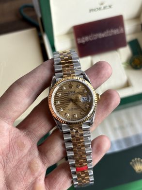 Rolex Datejust 126233 36mm Two Tone yellow Gold Motif Dial Super Clone