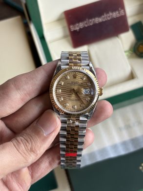 Rolex Datejust 126233 36mm Two Tone yellow Gold Motif Dial Super Clone