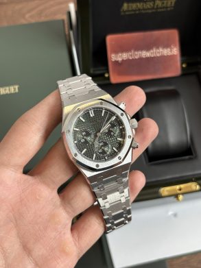 Audemars Piguet Royal Oak Chronograph Stainless Steel Green Dial Clone 4401 Movement
