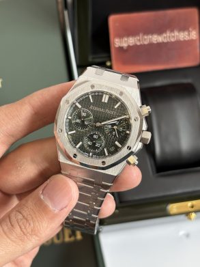 Audemars Piguet Royal Oak Chronograph Stainless Steel Green Dial Clone 4401 Movement